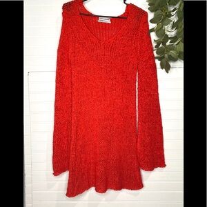 Urban outfitters coral sweater dress/ coverup